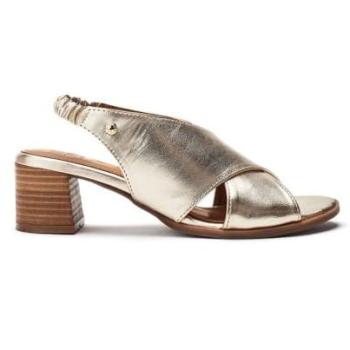 Moda In Pelle Women's Prinia Gold Leather Heeled Sandals – Size 3