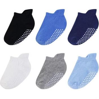 Calcetines de bebé antideslizantes de lana y algodón orgánico, 6 pares/set