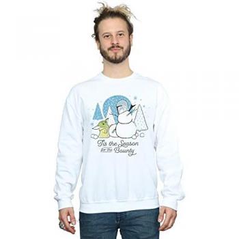 Moletom Star Wars The Mandalorian Tis The Season para hombre L blanco