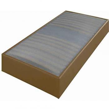 Ebac Sommière Tapissier Omega Simili Taupe 1 Place Marron 90x200 cm