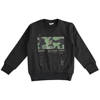 Ragazzo 10 Anni Felpa Nero con Stampa Camouflage 140 cm