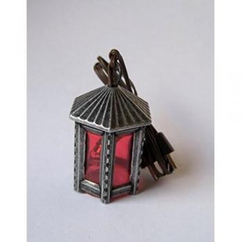 Kahlert Krippenlicht 204505 – Miniatur‑Zinn, rotes Glas, LED