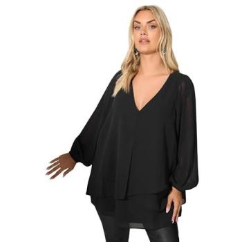 Blouse Longue Bellow Noir Yours Curve