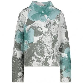 Tessuto Monari Pullover Turchese e Grigio