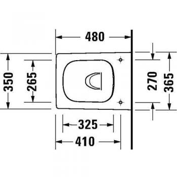 WC Sospeso Compact Viu Duravit, Rimless, WonderGliss, Bianco Alpino