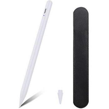 TiMOVO Stylet pour iPad 9/8/7/6e génération avec Pointe Améliorée et Rejet de la Paume, Blanc