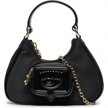 Chiara Ferragni Borsa Mini in Nylon e Pelle Sintetica Nera