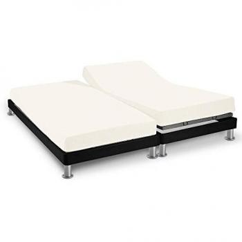 Soleil d'Ocre Drap Housse double Coton Ecru 140 x 190 cm