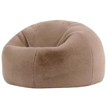 Pouf Kingston en Fourrure de Lapin Luxueuse