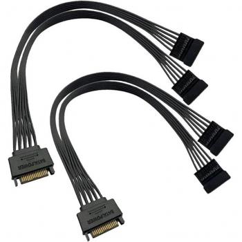 Câble d'extension d'alimentation SATA 15 broches mâle vers 2 femelles