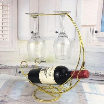 Tabletop Wine Rack with Stemware Holder