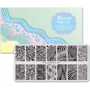 Beautybigbang 5 pièces de plaques d'estampage pour nail art