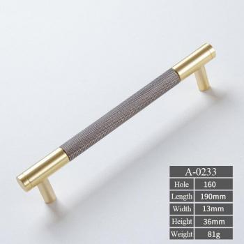 15 Gold Knurled Cabinet Knobs