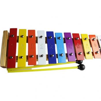 Piano de Aluminio con Base de Madera Maciza y 15 Sonidos