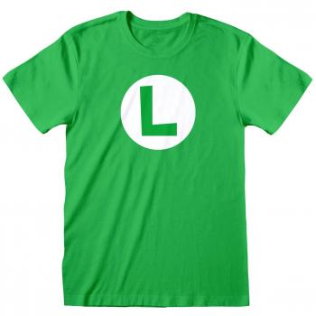 Super Mario Luigi Badge T-Shirt grün M