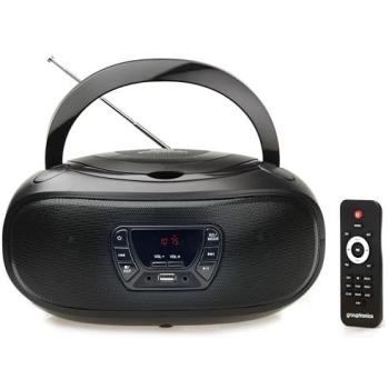 BoomBox Portable CD & Radio System with USB, MP3, AUX Input for Mobile Devices
