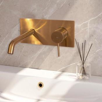 Mitigeur lavabo encastré Envol cuivre brossé
