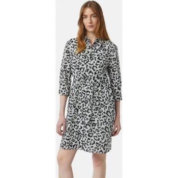 Leoparden‑Print Hemdblusenkleid mit Einstecktaschen
