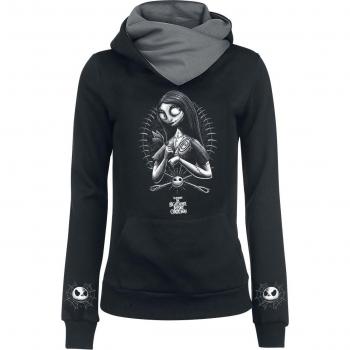 Felpa con cappuccio Disney Nightmare Before Christmas Sally Donna Nero/Grigio XL