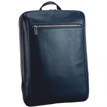 Leonhard Heyden Montreal 44 cm Leather Backpack with Laptop Compartment Blue