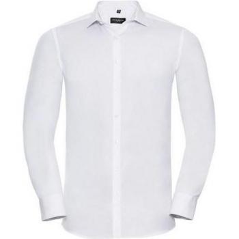 Mens Ultimate Stretch Long Sleeve T-Shirt – Russell Athletic 15” White