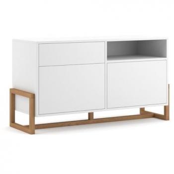 Aparador bajo 2 puertas 1 cajón diseño escandinavo 119 cm