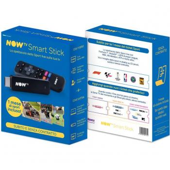 Dispositivo multimediale NOW TV Smart Stick con pacchetto sportivo di 2 mesi incluso Sky Sports
