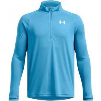 Under Armour Blue Youth Tech 2.0 Half Zip Cotton Sweatshirt