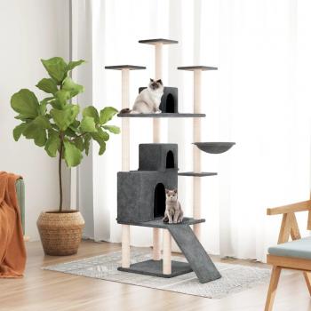 Rascador Multifuncional para Gatos 175 cm con Sisal
