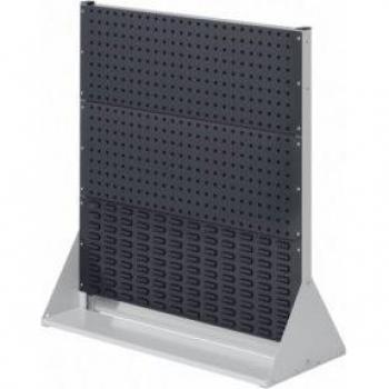 RasterPlan Kappes-Stellwand – Doppelseitig, #3 – 4x Loch-, 2x Schlitzplatten (Anthrazit RAL 7016)