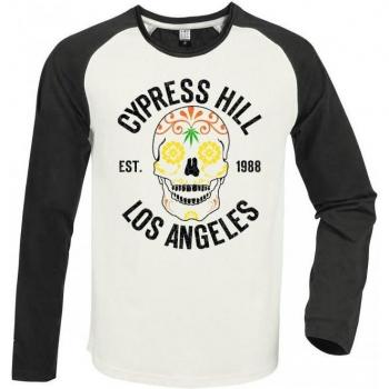 Unisex Adult Cypress Hill Floral Skull Long-Sleeve T-Shirt