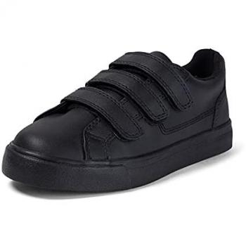 Kickers Youth Unisex Tovni Trip Leather Black Shoes, Size K5