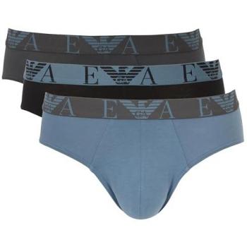 Slip Emporio Armani 3 Pezzi, Taglia XL, Colori Light Cyan, Magnet e Nero