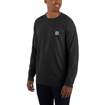 Carhartt Men’s XXL Black Work Shirt – Force Relaxed Midweight Pocket Long Sleeve
