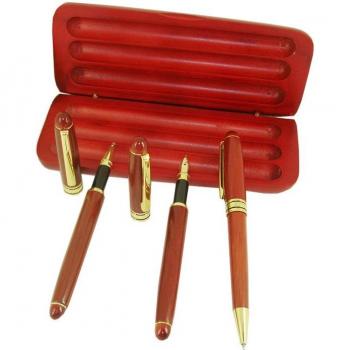 Set de stylos en bois avec boîte ACME