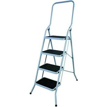 Escabeau marchepied Tec‑Hit 42404, 4 marches en acier gris-noir
