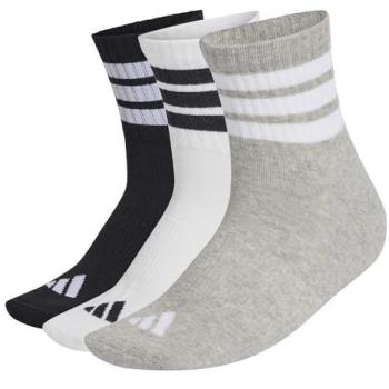 Adidas Three‑Stripes Medium‑High Socks Trio