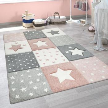 Tappeto Moderno a Quadri Pastello per Bambini