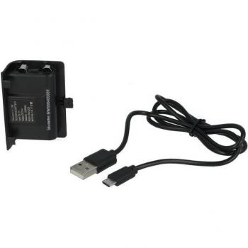 Vhbw Xbox One Elite Wireless Controller Battery Bundle (1200mAh, NiMH) Black + Cover + USB Charging Cable