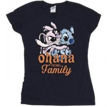 Pull‑over coton Lilo & Stitch XXL Bleu Marine – édition Ohana