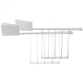 Set di Pinze per Tostapane Plissé in Acciaio Bianco (2 pezzi)