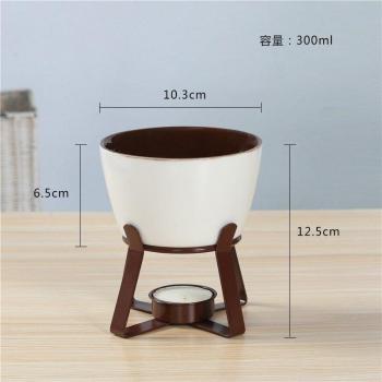 Schoko-Käse-Fondue-Topf aus feiner Keramik
