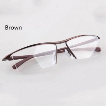 Titanium Half Rim Glasses for Computer Use