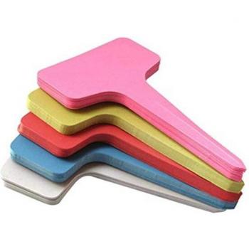 100Pcs Nursery Garden Labels T-Type Multicolor Waterproof 6x10cm