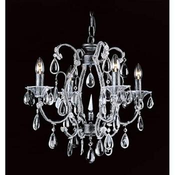 Lustre Versailles Argent Streak 4 ampoules 52 cm