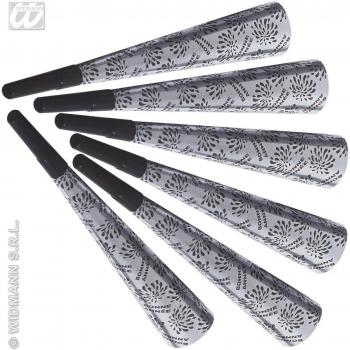 Widmann 7943Y Festtausch-Tröten – Silber-Schwarz, 6‑teiliger Neujahrspack