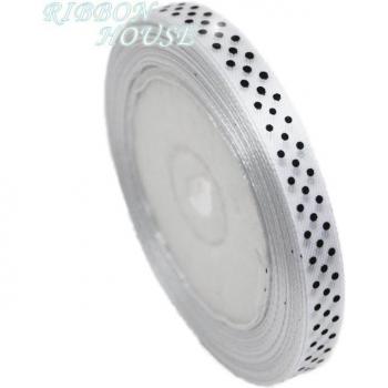 Ruban en satin imprimé pois, 10mm, 25m