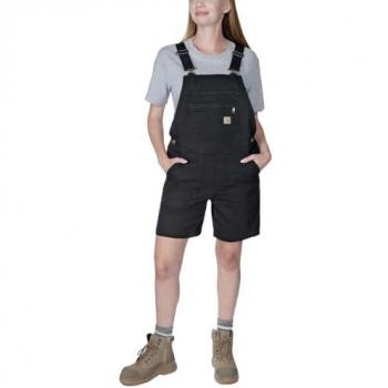 Salopette Carhartt 3/4 in canvas nero XS per donne