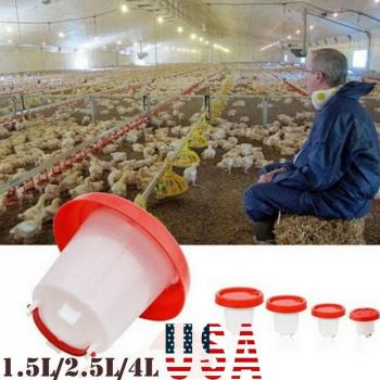 Plastic Poultry Drinker and Feeder 1.5L