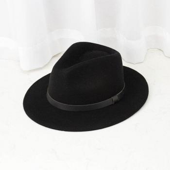 Wide Brim Gray Wool Fedora – King Wheat Jazz Style